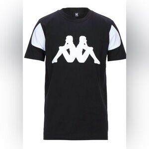 Kappa Kontroll Men’s Black and White Tee Size M